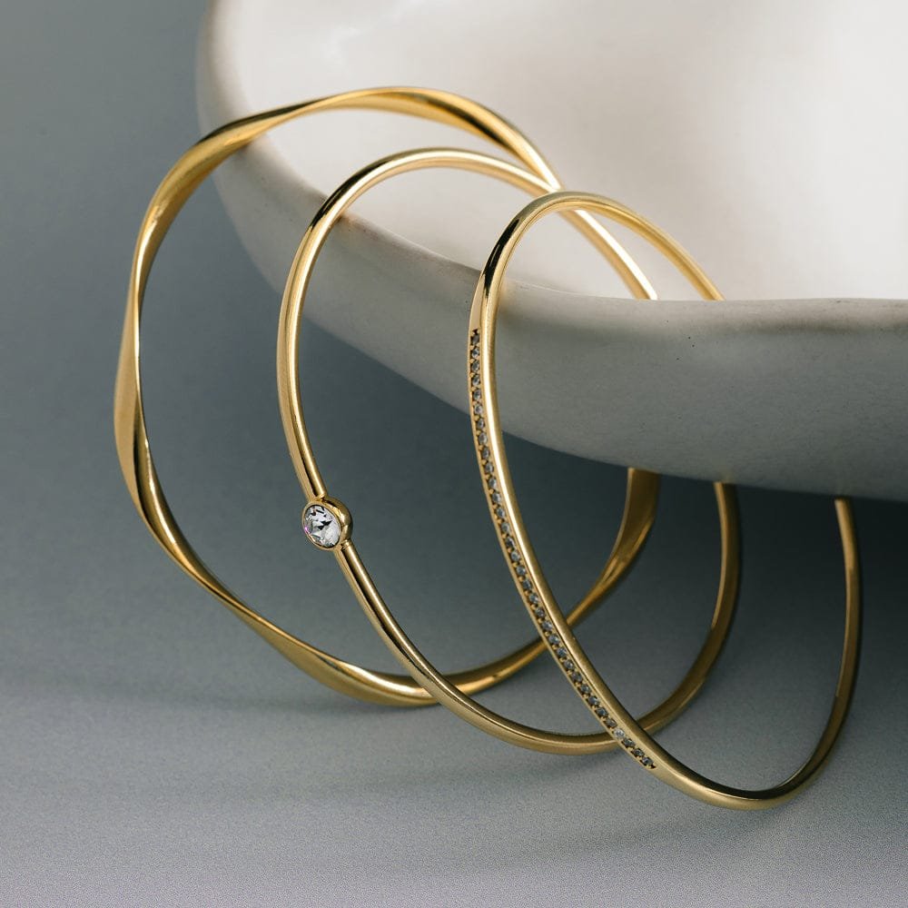 Fine Crystal & Wave Wrist Stacking Set - Image 3