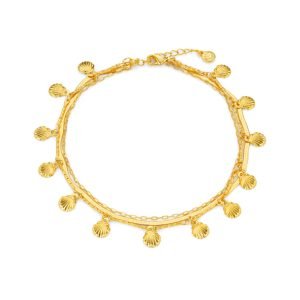 Shell Fringe Multi-Row Anklet