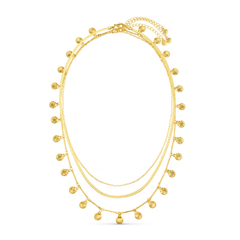 Shell Fringe 3-Row Necklace - Image 4