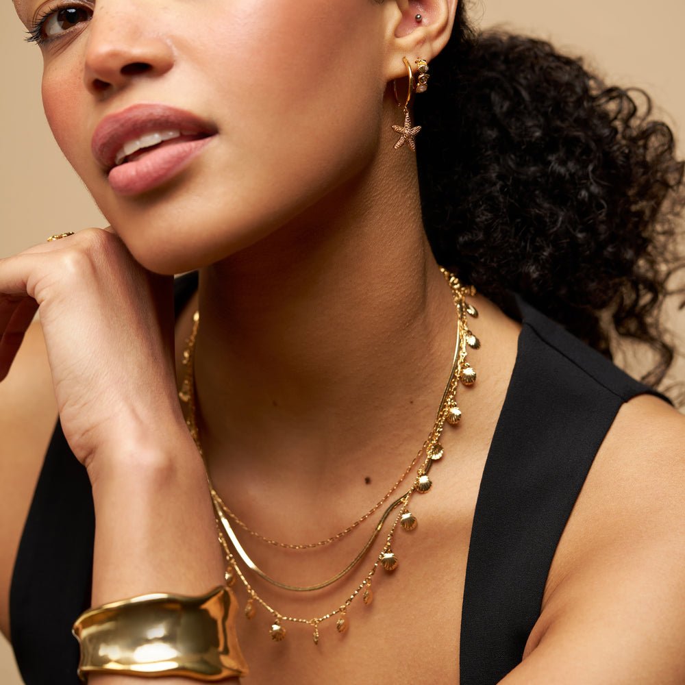 Shell Fringe 3-Row Necklace - Image 2
