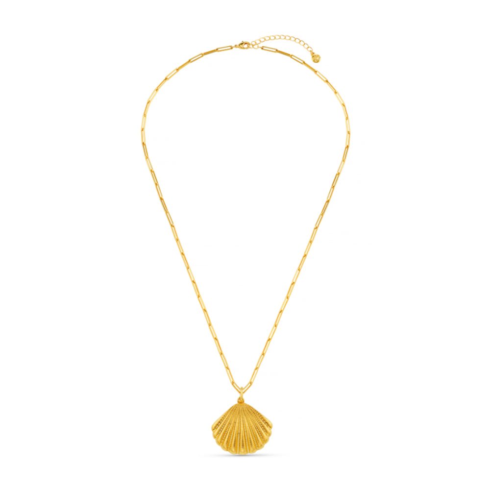 Statement Textured Shell Necklace - Image 4