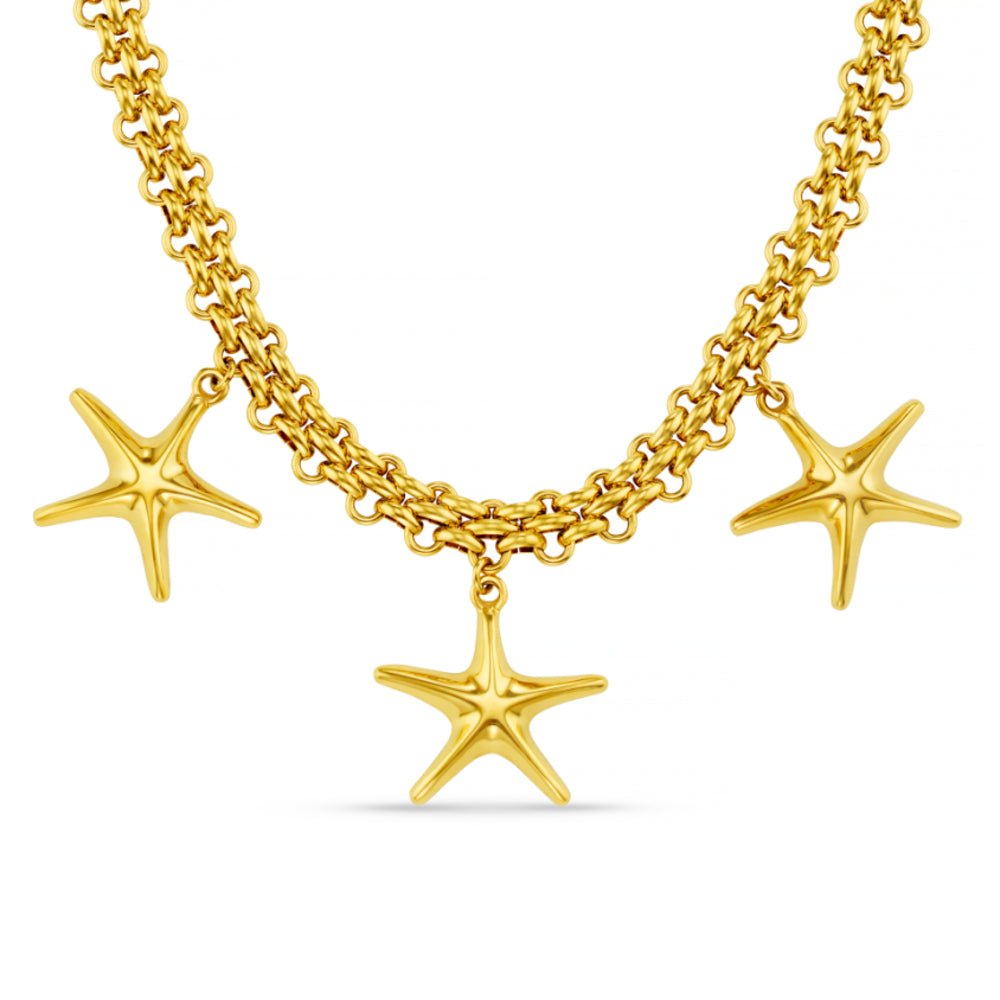 LUXE Statement Chain & Starfish Necklace
